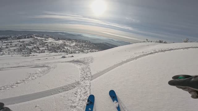 Шерегеш 24-25. Спуск от креста до верблюдов.