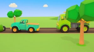 Машинки едут ВПЕРЕД! Поём веселые песенки про машинки в мультике Грузовичок Лева для детей