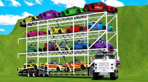 Машинки летают и прыгают! Развивающие мультики Машины помощники. Мультфильмы про машинки