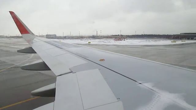 Aeroflot Airbus A320 Sharklets Landing Taxi Sheremetyevo Moscow Snow Winter