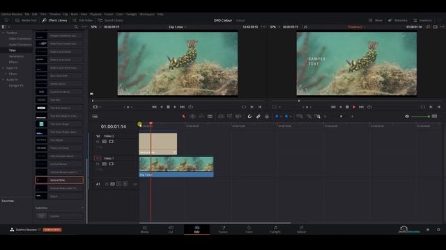 Davinci Resolve 17 Live Title Preview