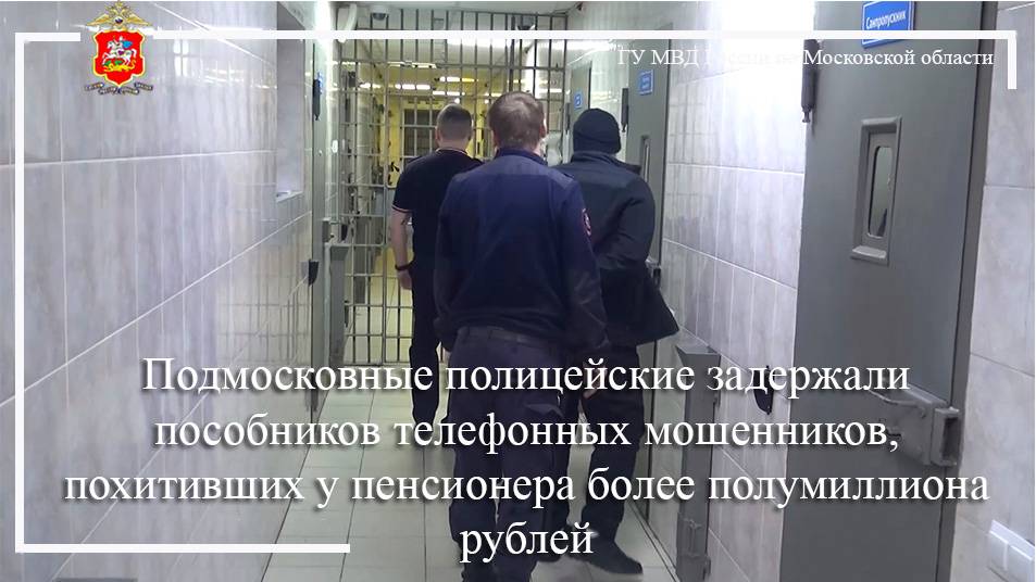 Подмосковные полицейские задержали пособников телефонных мошенников, похитивших у пенсионера более п смотреть онлайн