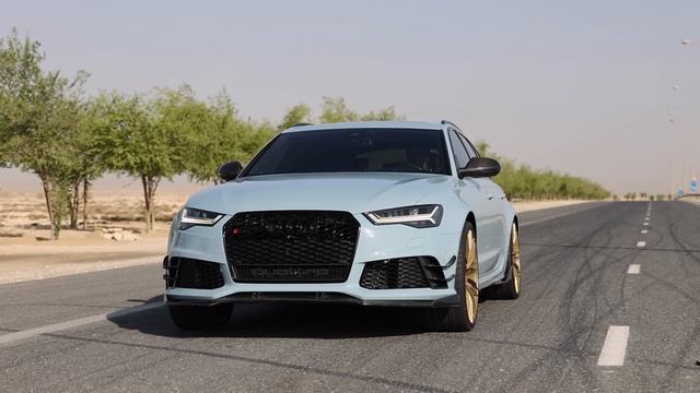 1of1 AUDI RS6 AVANT (C7.5) in MEISSEN BLUE & GOLDEN WHEELS - The reveal in full detail 4K