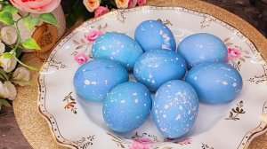 Как КРАСИВО Покрасить Яйца без КРАСИТЕЛЕЙ на Пасху! Мраморные яйца. Простой способ