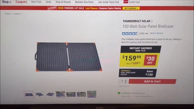 Harbor Freight Briefcase Solar Panel Sale - Open To Everyone - October 2022 - SAVE $30 смотреть онлайн