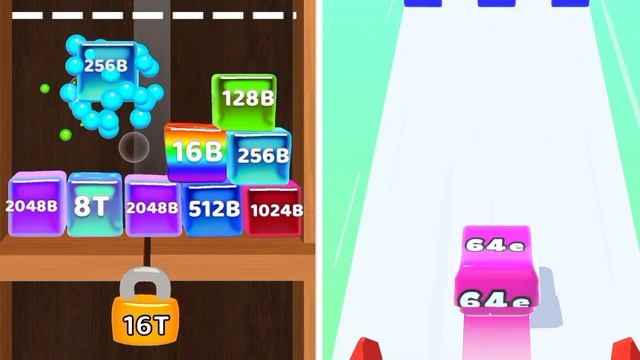 Jelly Cube 2048 Vs Jelly Run 2048 - ASMR Gameplay ( 32T ) смотреть онлайн