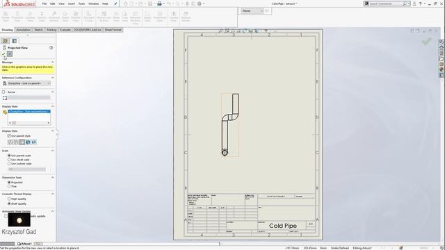 SOLIDWORKS 2020 - TUBES - DRAWING - COFFEE MACHINE смотреть онлайн