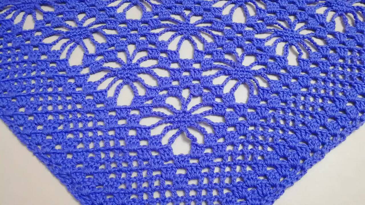 Шаль крючком. Вяжем вместе. смотреть онлайн