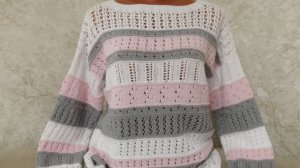 Женский джемпер "Ассорти" спицами!