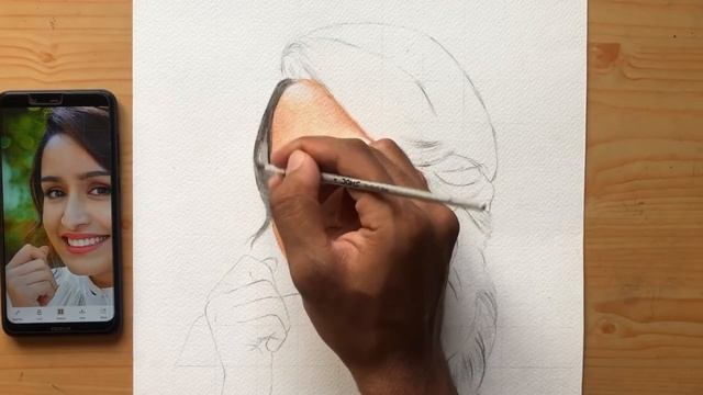 Realistic watercolour portrait painting Tutorial смотреть онлайн