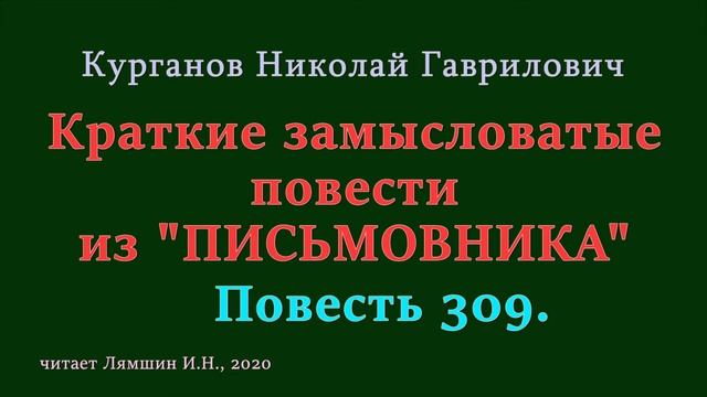 309 Курганов Николай, Краткие замысловатые повести из ПИСЬМОВНИКА: Повесть 309 смотреть онлайн