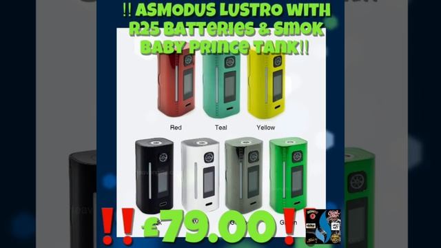 ‼️ASMODUS LUSTRO with R25 batteries & Smok Baby Prince tank‼️ смотреть онлайн