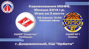 Соревнования МОФБ, юноши 2014 г.р. матч за 3е место Люберцы - Химки