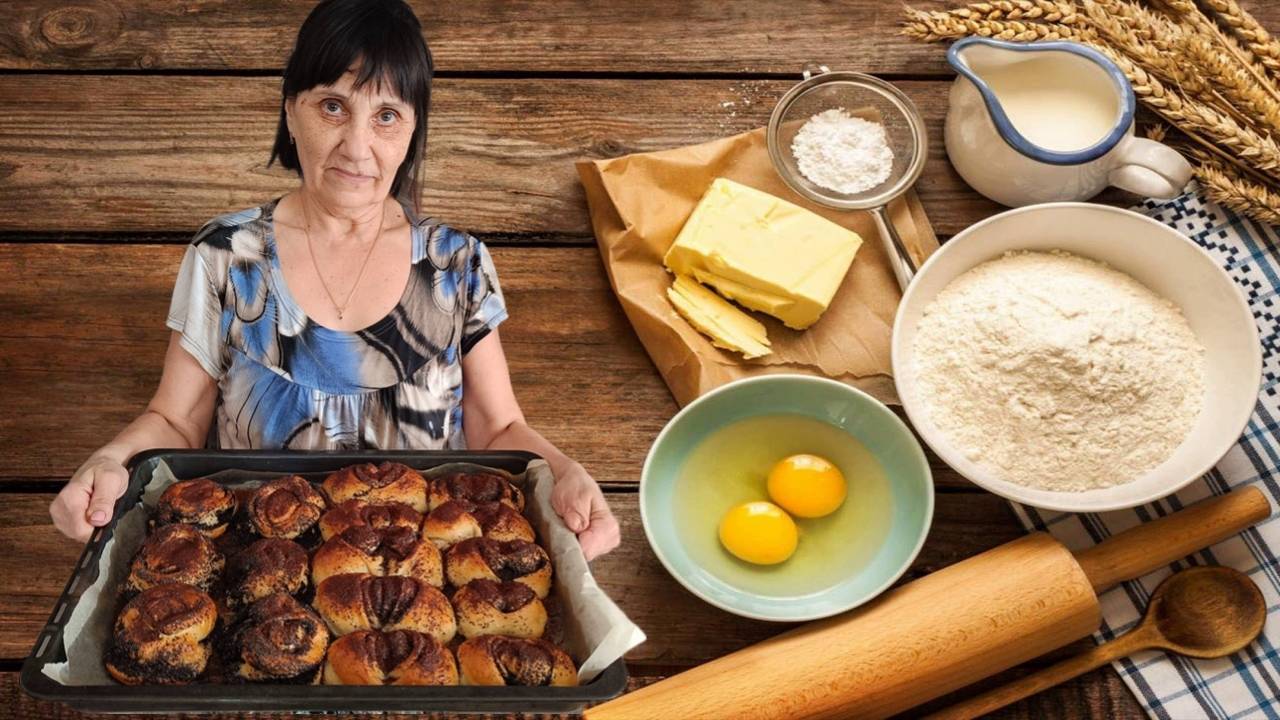 Булочки с маком — пошаговый рецепт | Вкусные и сладкие булочки с маком на Пасху смотреть онлайн