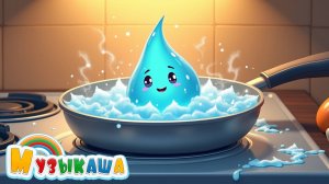 Песенка про Капельку | Кап-кап-кап! | Учим круговорот воды для детей | Детская песня + мультик