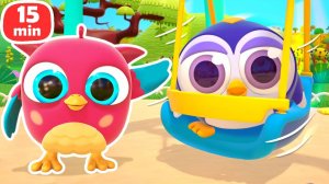 Совенок Хопхоп смастерил качели для ПИНГВИНЕНКА?  Мультики для малышей