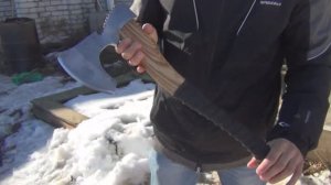 Тест кованого топора - работа по кости