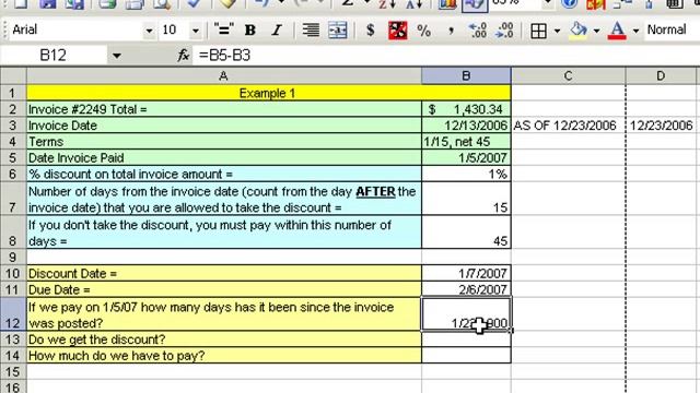 Excel Busn Math 46: Cash Discounts смотреть онлайн