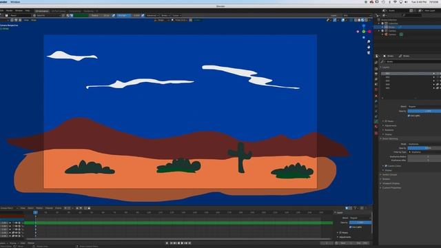 Blender 3D Grease Pencil Parallax Lesson смотреть онлайн