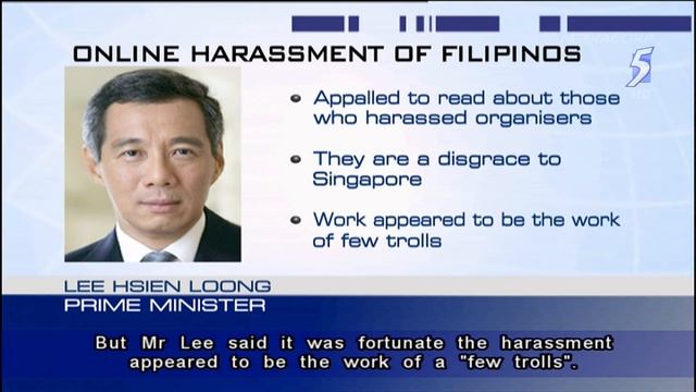 PM Lee appalled by harassment over Philippine Independence Day event - 19Apr2014 смотреть онлайн