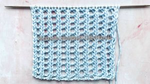 Простая сеточка спицами для вязания летнего топа, джемпера