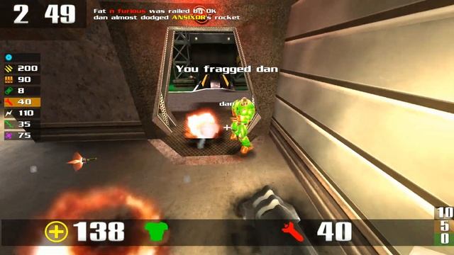 Quake 3 CPMA: Unfreeze rail gun map смотреть онлайн