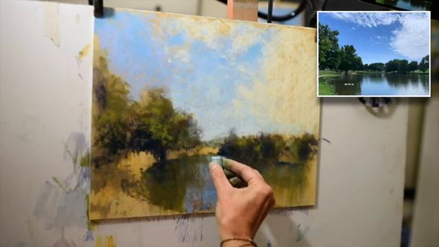 Park Reflections Pastel Landscape Tutorial - The Beauty of Pastel with Bethany Fields смотреть онлайн
