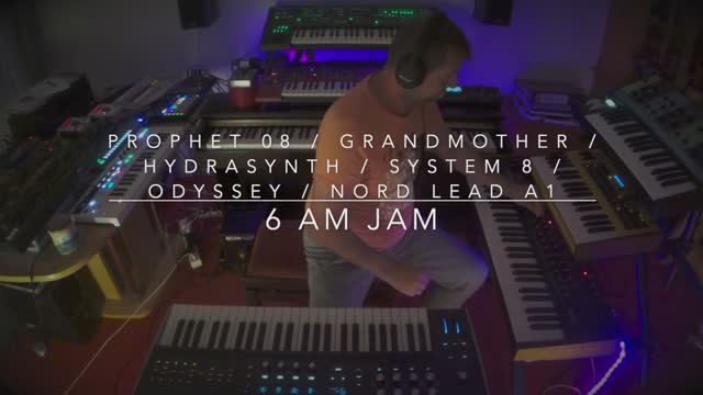 Grandmother ⧸ Prophet 08 ⧸ Hydrasynth ⧸ Odyssey ⧸ System 8 ⧸ Nord Lead A1 ⧸ Mopho ＂6_00 am Jam＂ смотреть онлайн