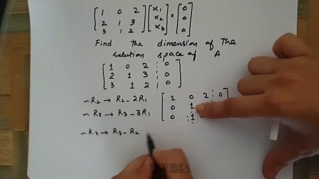 Find the dimension of solution space of a given matrix A смотреть онлайн