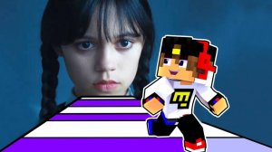 УЭНСДЕЙ ОББИ ПАРКУР Wednesday в МАЙНКРАФТ ДЕВУШКА ВИДЕО ТРОЛЛИНГ MINECRAFT Евгенбро