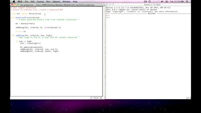 1 03 Creating a Balanced Binary Search Tree from a Sorted List смотреть онлайн