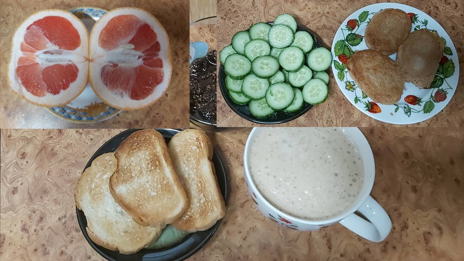 Мой пост, день 39~й. Соевые котлеты. Овсянка. Фрукты. Кофе с тостами. смотреть онлайн