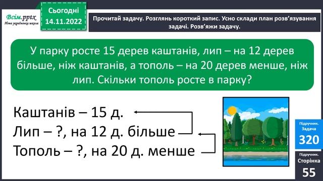 Календар осінніх місяців Складання і обчислення виразів смотреть онлайн