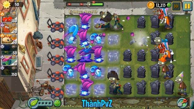 PvZ 2 "Birthdayz [31 Levels]" Completed (without Lawn mower, Plant Food, Premium Plants,...) смотреть онлайн