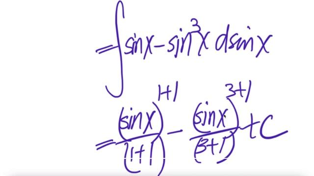 2nd way: trig integral ∫sin^2(x) cos^3(x) dx смотреть онлайн