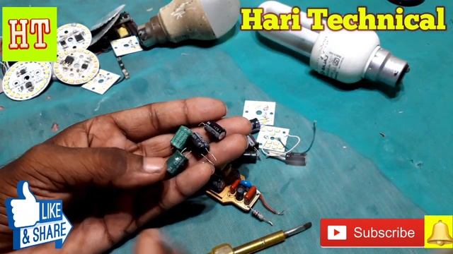 Big capacitor week and fault LED bulb circuit смотреть онлайн