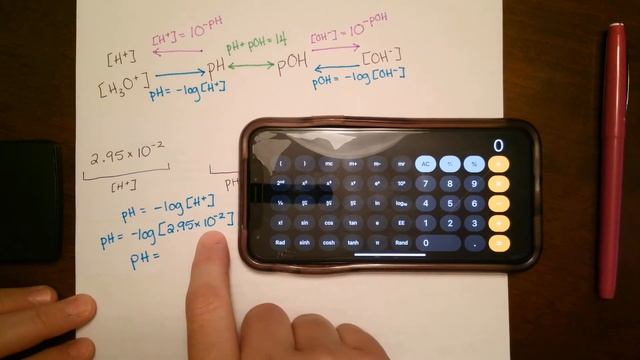 iPhone Calculator with pH, pOH, [H+], and [OH-] смотреть онлайн