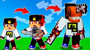 Я СТАНОВЛЮСЬ ЧЕЛОВЕКОМ БЕНЗОПИЛОЙ в МАЙНКРАФТ ДЕВУШКА НУБ И ПРО ВИДЕО ТРОЛЛИНГ MINECRAFT Евгенбро