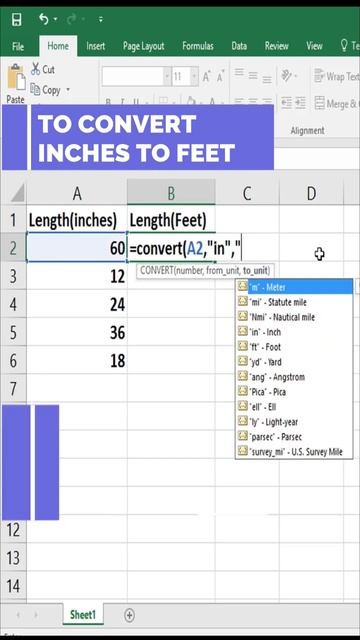 How To Convert Inches To Feet in Excel #hardiktutorials #excel #exceltutorial #learnexcel #exceltip смотреть онлайн