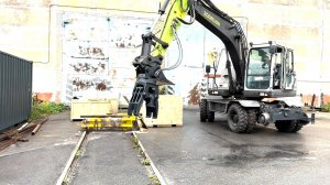 Захват для шпал. Навесное оборудование для жд экскаватора!