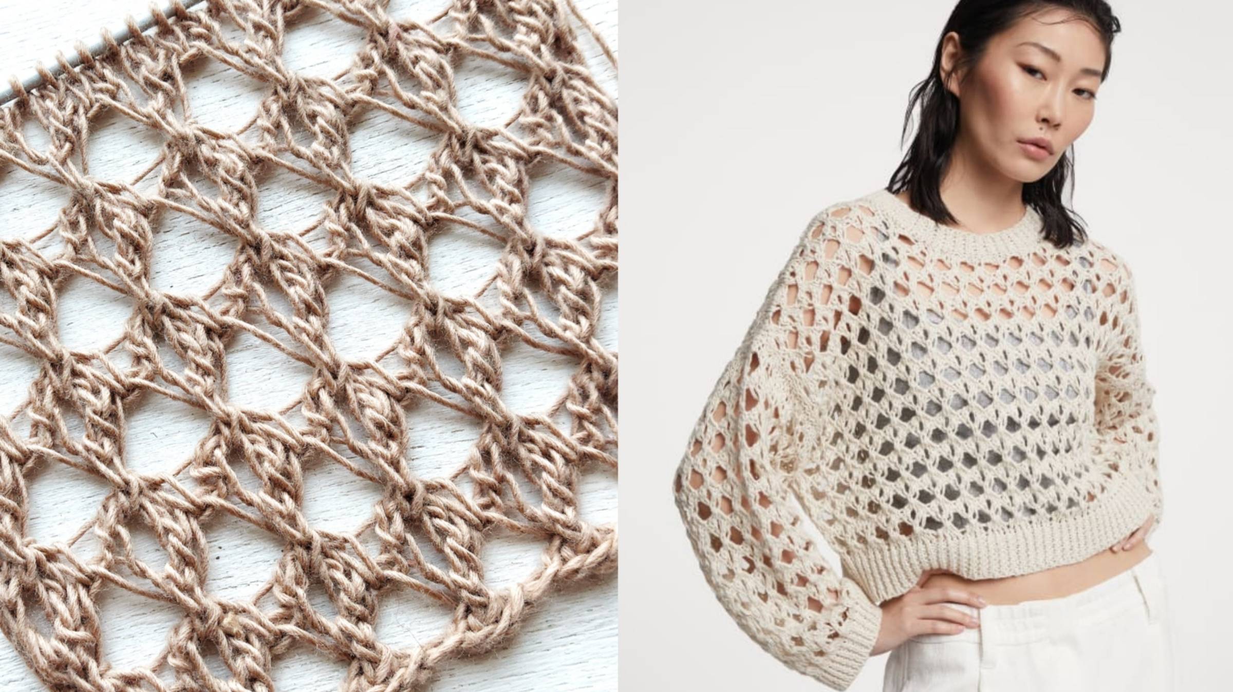 Замысловатая крупная сетка кардигана Mesh от Кучинелли 💥 смотреть онлайн