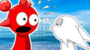 Рэдди и Венда на свидании на пляже –  Забавные Спрунки в реальной жизни