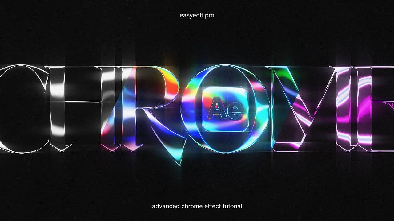 Создание хромированного текста в After Effects смотреть онлайн