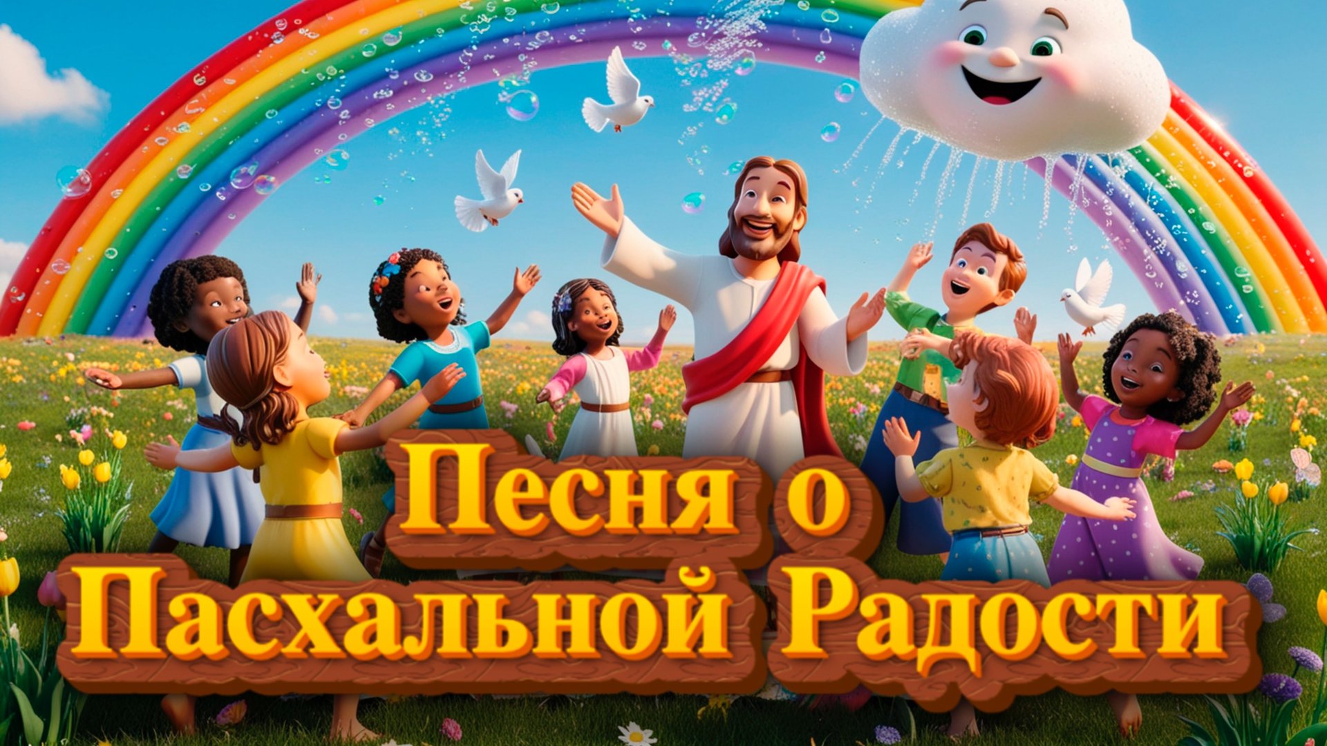 🐣 «ПАСХАЛЬНАЯ РАДОСТЬ ДЛЯ ДЕТЕЙ!» – Весёлая песенка о Воскресении Христа 🌸 смотреть онлайн
