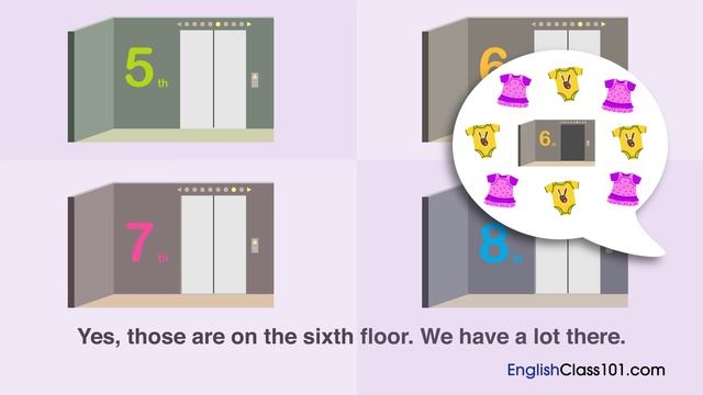 A2 Listening. Finding clothes department