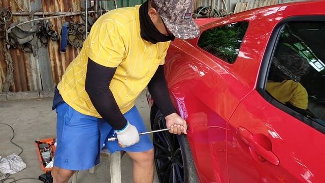 mustang dent repair quarter panel n body line смотреть онлайн