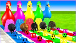 5 ГИГАнтсКИХ КРЯ КРЯ УТОК, Корова, Слон, Тигр, Лев, Горилла, Красивая_ природа мультик для детей