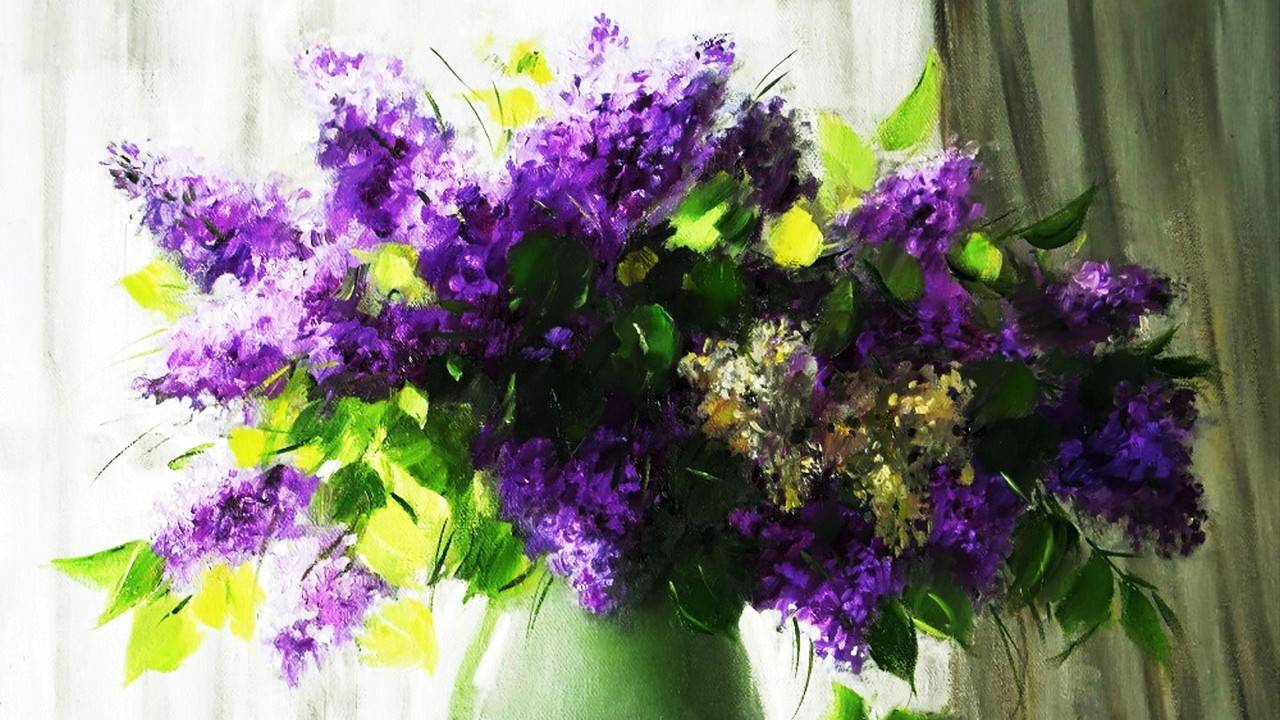 Сирень в живописи художника Елены Перминовой смотреть онлайн