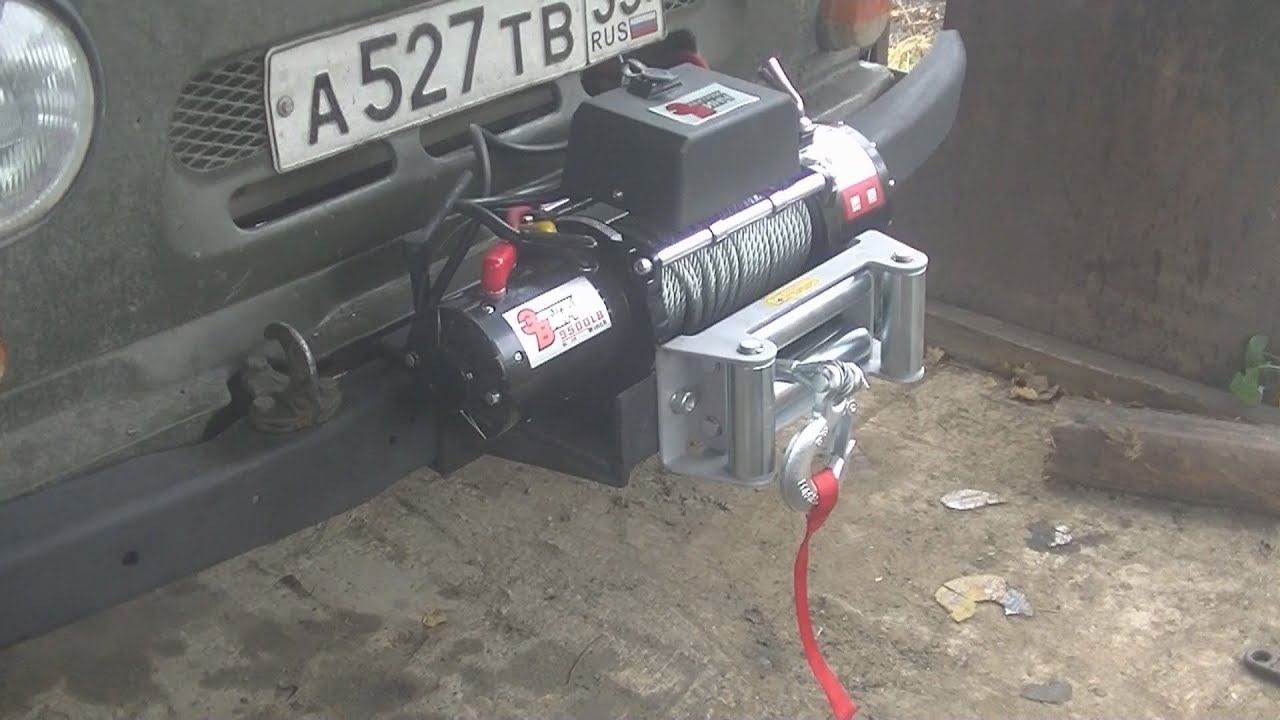 Съёмная площадка для лебедки на штатный бампер УАЗ 469, 31514, ХАНТЕР . смотреть онлайн