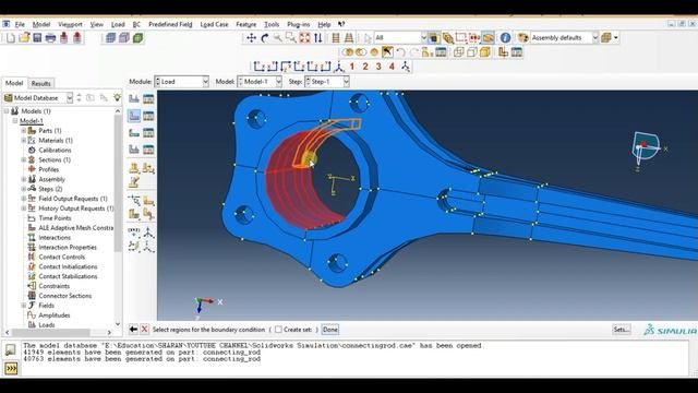 Abaqus Tutorial Videos - Static Analysis of Connecting Rod in Abaqus 6.14 смотреть онлайн